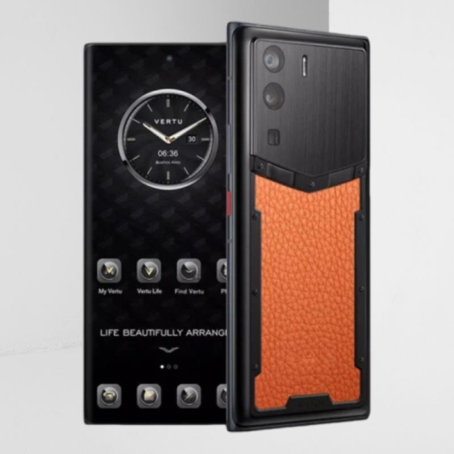 VERTU METAVERTU CALF LEATHER DAWNING ORANGE 5G WEB3 PHONE